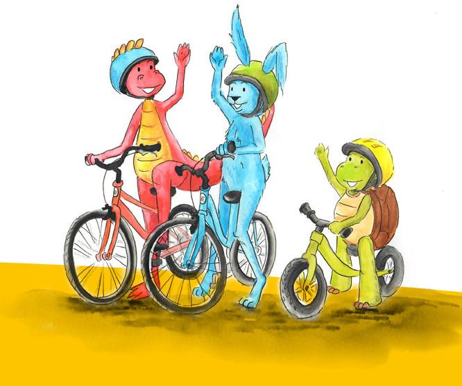 Vii-Freunde Ulli, Sammi und Danni entdecken die Welt der Kinderfahrräder